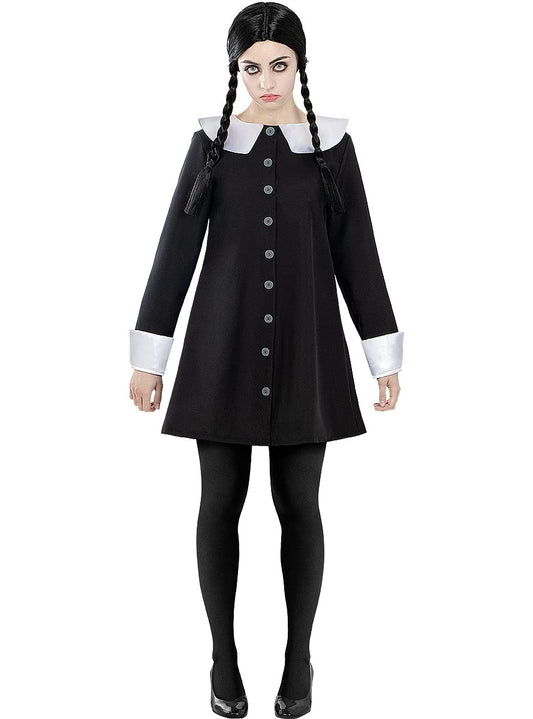 Funidelia | Wednesday Addams Costume The Addams Family for woman Costume for adults accessory fancy dress & props for Halloween, carnival & parties - Size S - Black