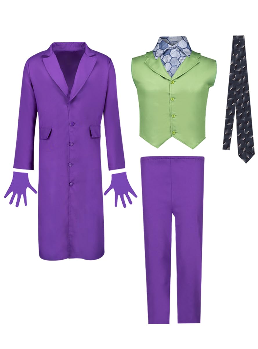Funidelia Official Joker Dark Knight Costume for Men, Joker Suit for Adult, Halloween and Carnival Costumes – Size M
