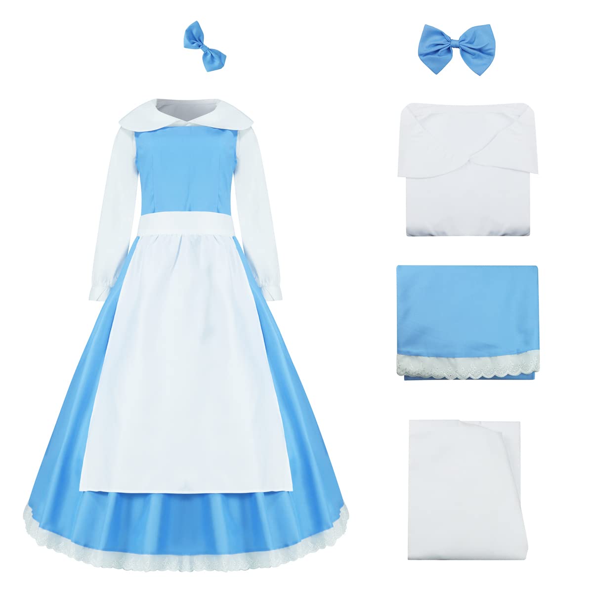 Beast Costume Beauty Belle Cosplay Costume Princess Dress Dan (image 6)