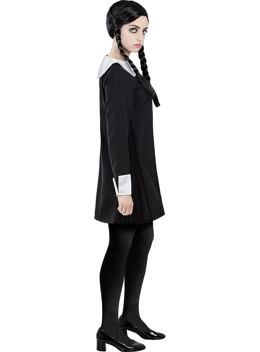Funidelia | Wednesday Addams Costume The Addams Family for woman Costume for adults accessory fancy dress & props for Halloween, carnival & parties - Size S - Black