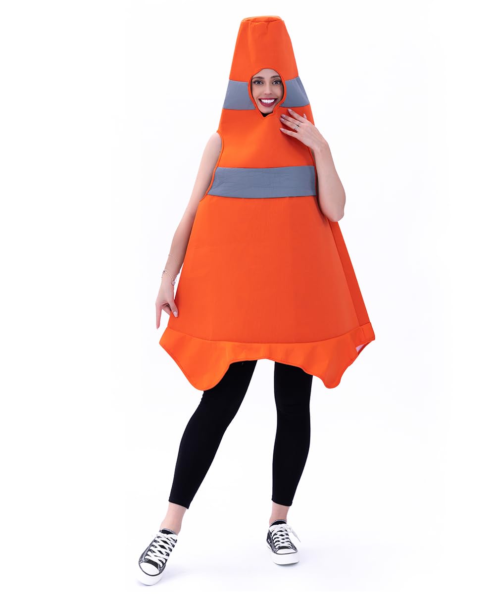 Adults Traffic Cone Costume for Women and Men - Funny Construction (image 2)