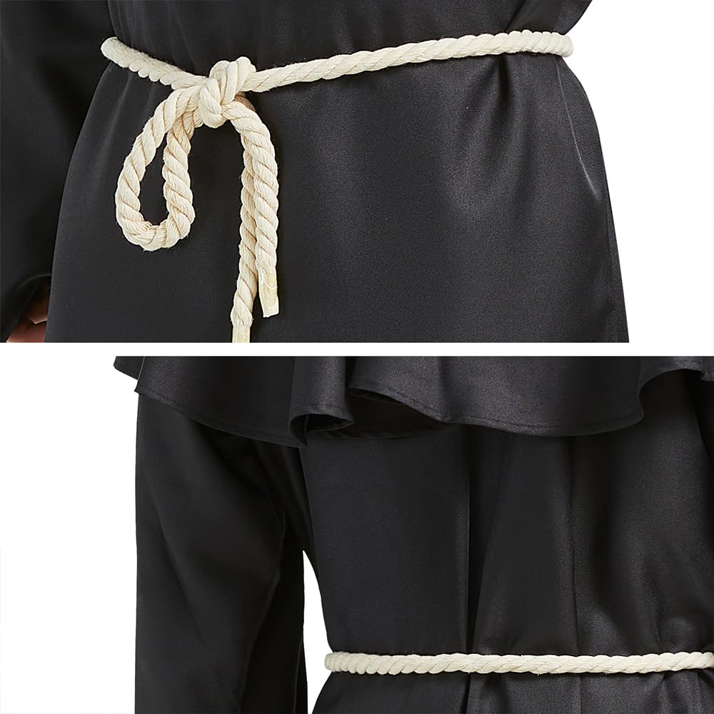 Feynman Men's Monk Costume Monk Robe Priest Robe Costume with Hood Medieval Renaissance Hood