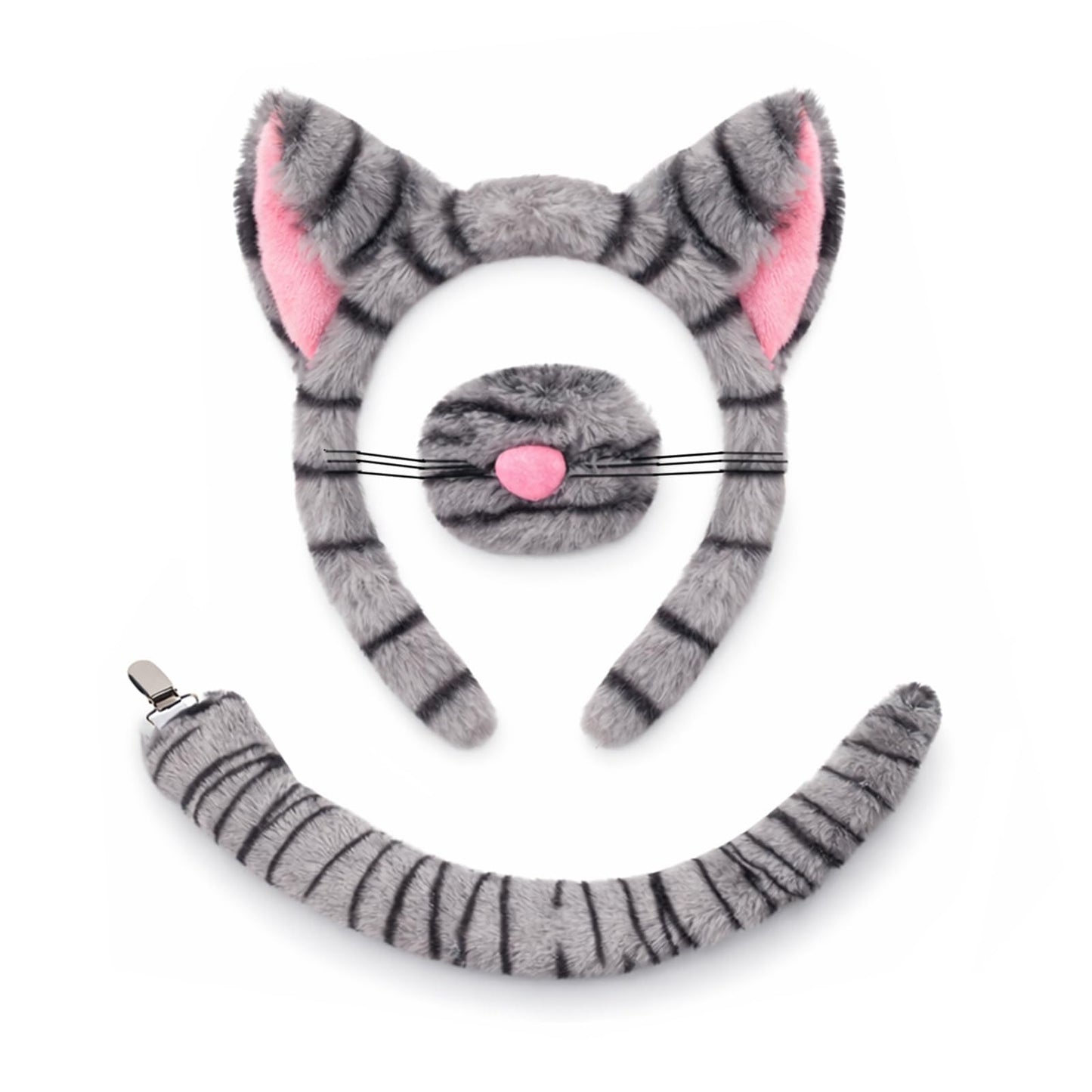 Cat Costume Set - Animal Grey Cat Costume Set with Grey Cat (image 2)