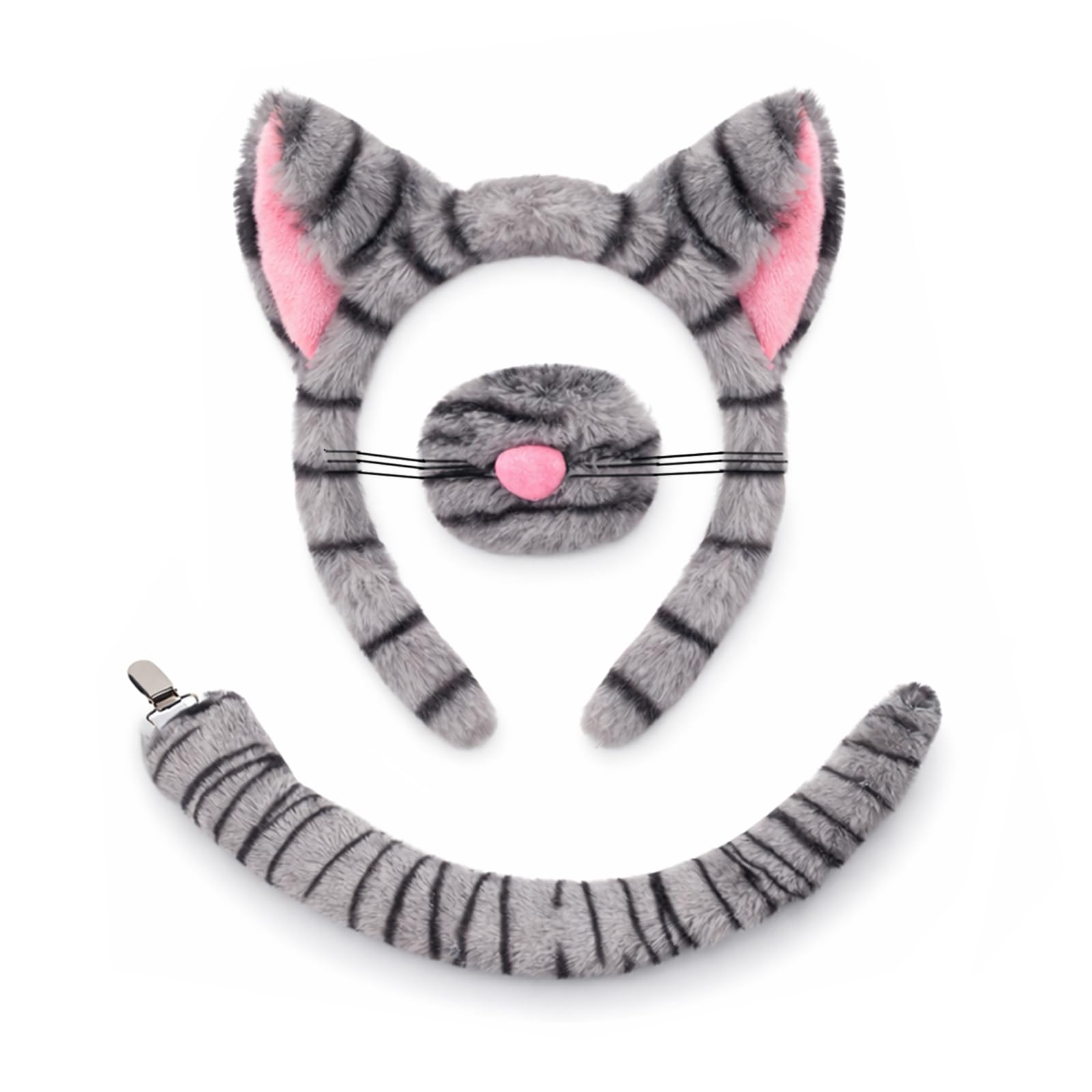 Cat Costume Set - Animal Grey Cat Costume Set with Grey Cat (image 2)