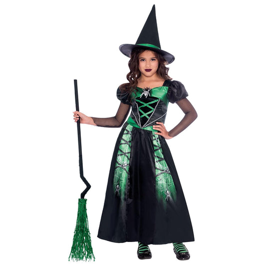 Amscan 9911974 - Girls Spider Witch Dress Halloween Costume 8-10 Yrs
