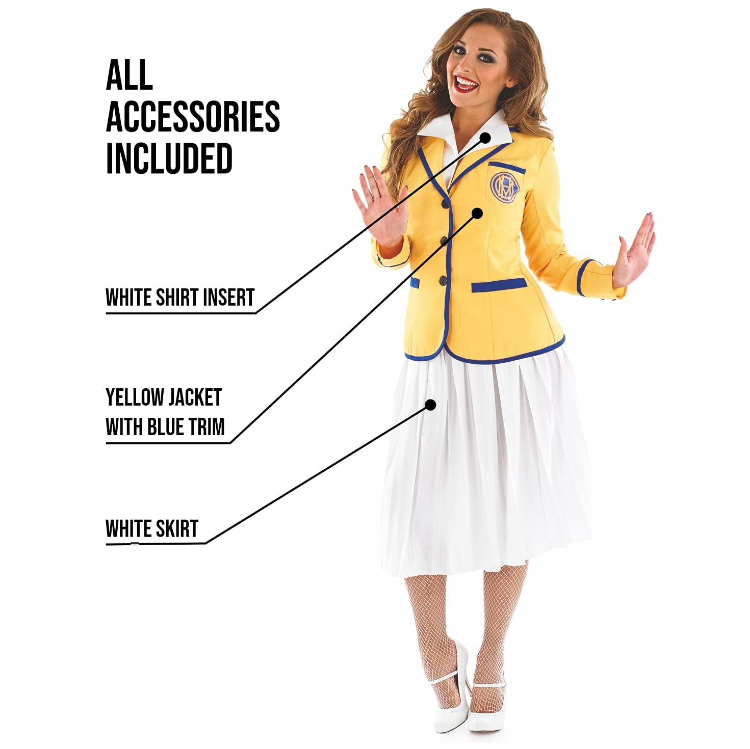 Womens Holiday Camp Fancy Dress Costume - 80s Fancy Dress for Women (image 3)
