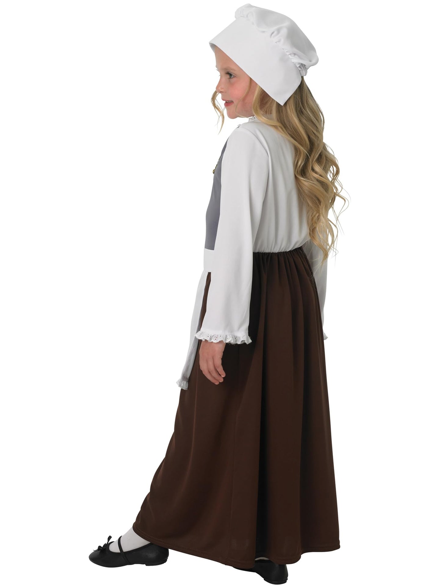 Girls Poor Tudor Victorian Historical Book Day School Fancy Dress Costume Outfit (7-8 Years) Grey