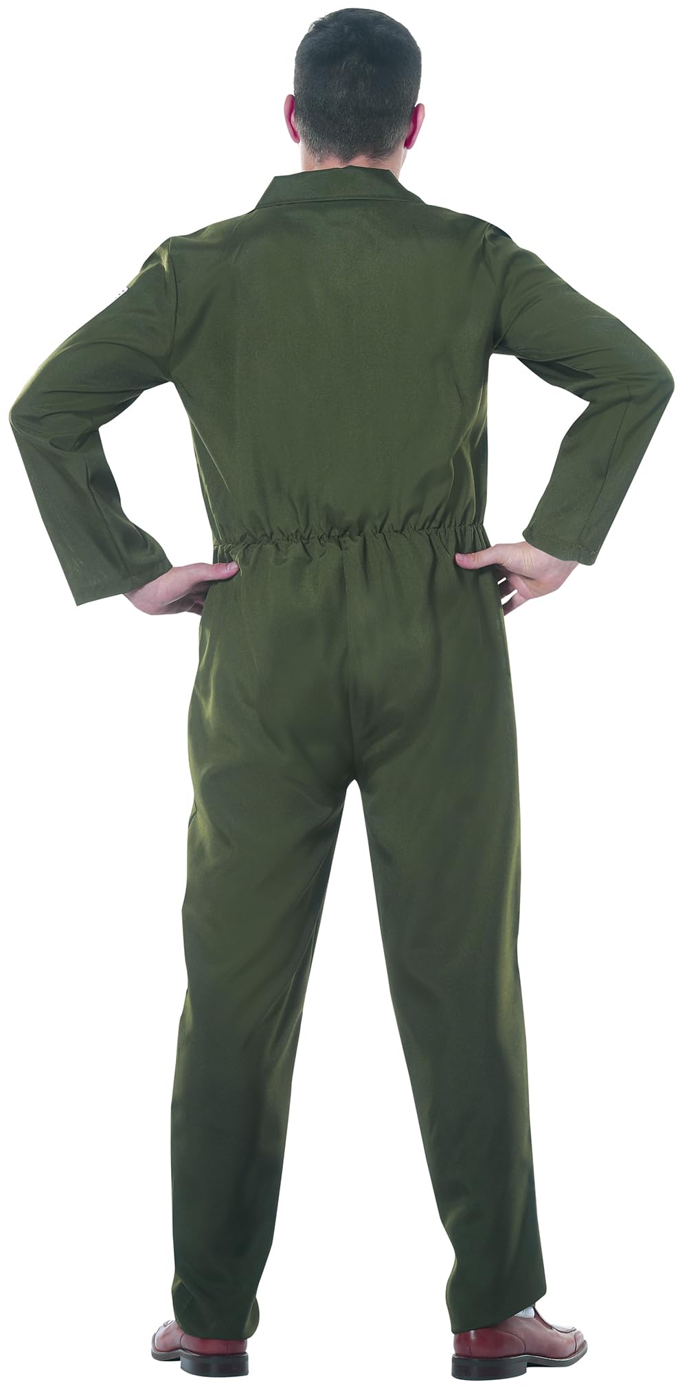 Hunky Fighter Jet Pilot Mens Fancy Dress Costume - Dark Green (image 2)