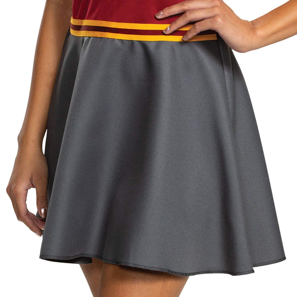 DISGUISE 108069E Harry Potter Dress, Official Wizarding World Adult Halloween Costume Top and Skirt Gryffindor Sized, Red & Gray, L