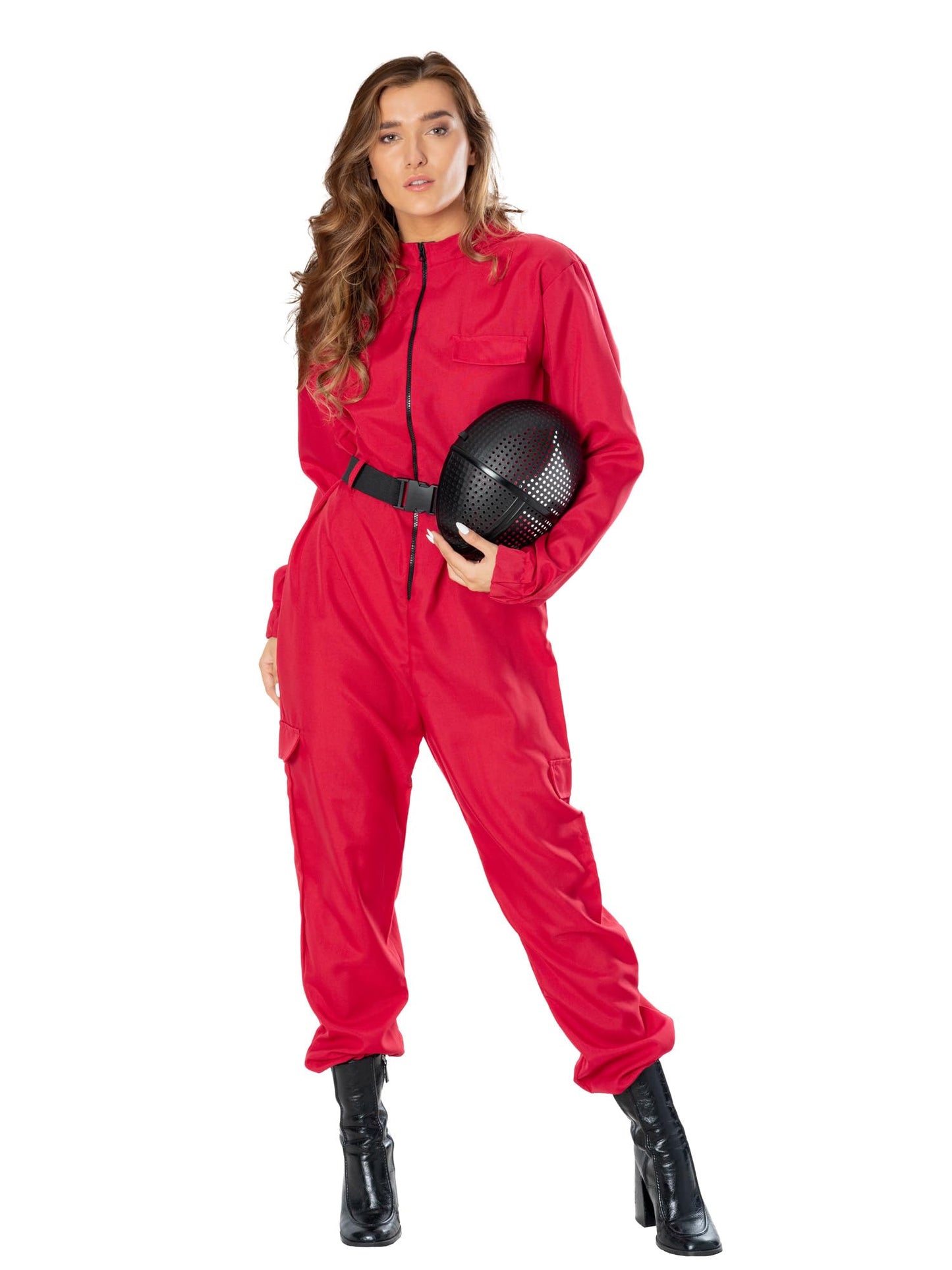 Bristol Novelty 301595S000 Gamer Suit & Mask Adult Fancy Dress, Men, Women, Red, Small Halloween