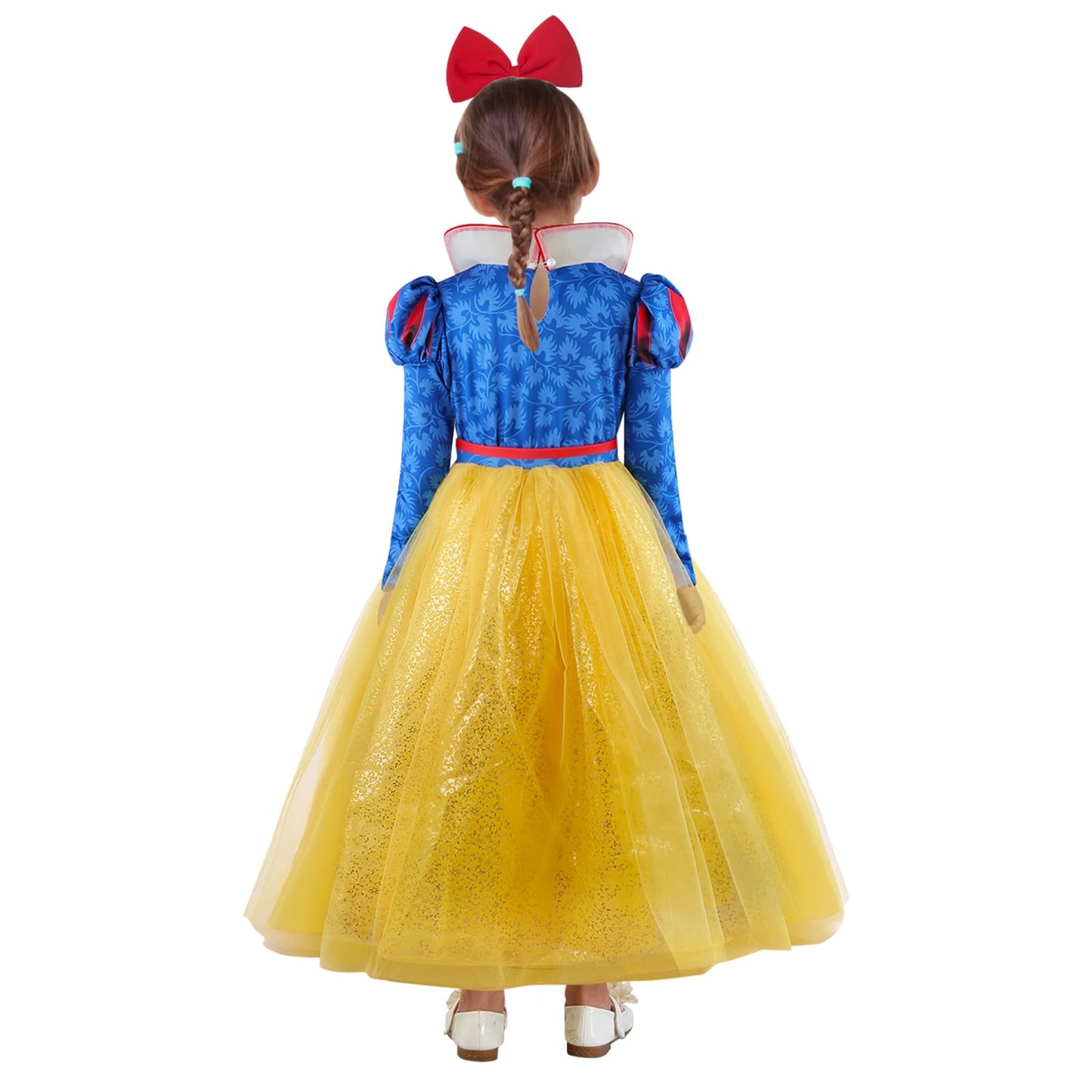 keaiyouhuo Princess Costume for Girls Princess Dress Up Kids Halloween Cosplay Birthday Party Dress Up with Headband