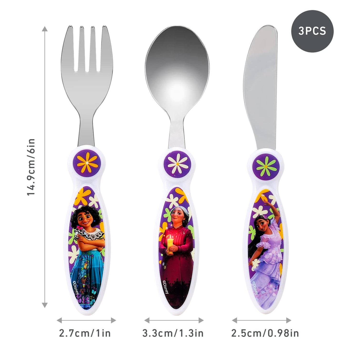 Disney Encanto Children's Kids 3pcs Cutlery Set - Knife/Fork/Spoon