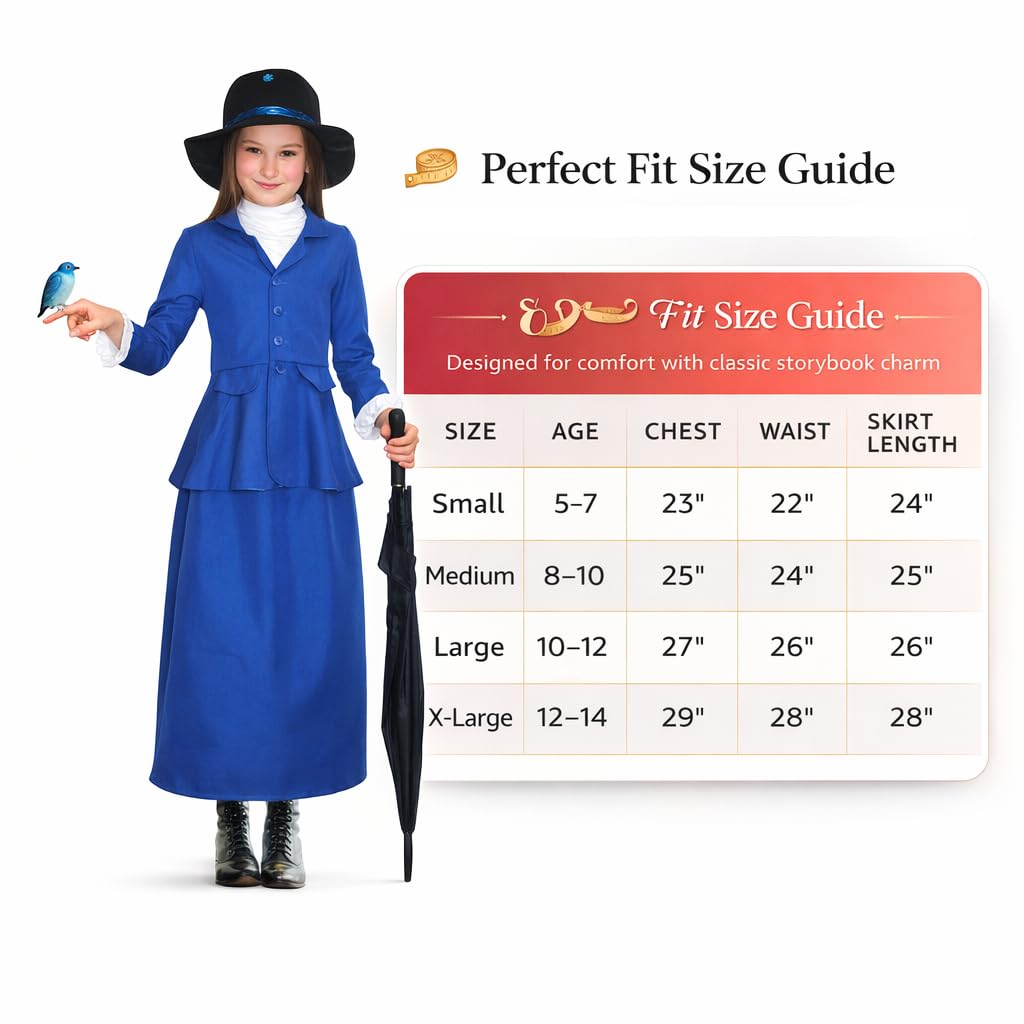 Victorian Nanny Costume for Teens - Edwardian Fancy Dress Outfit (image 3)