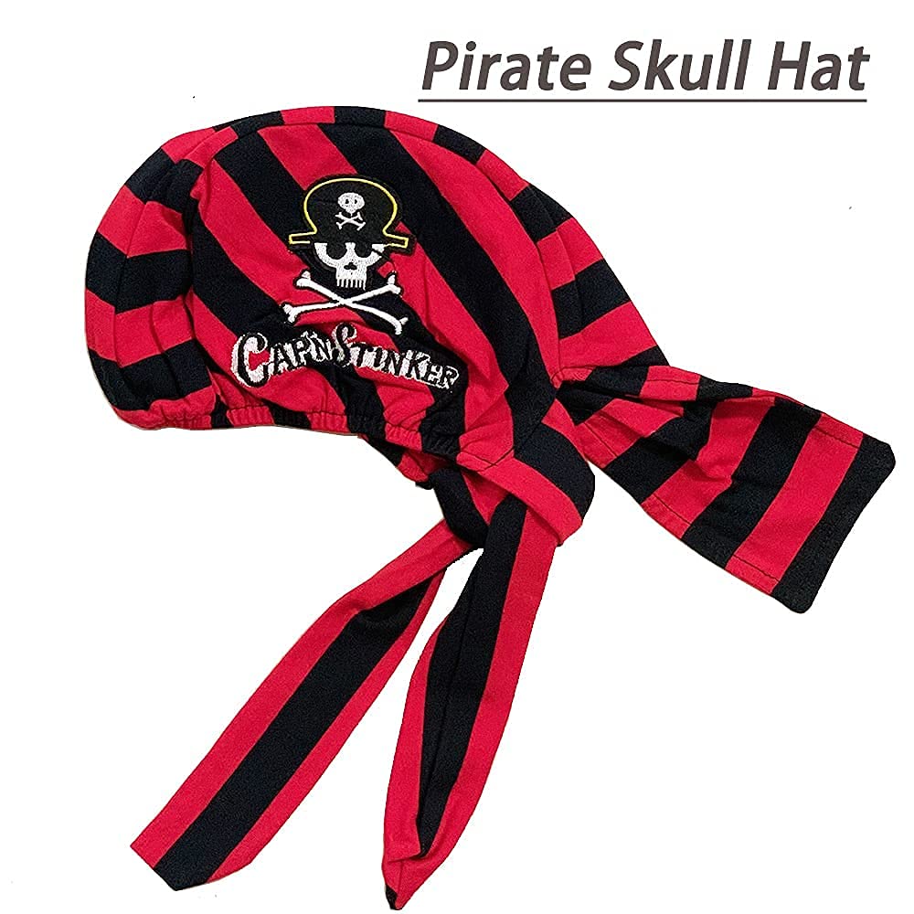 Baby Pirate Costume Toddler Pirate Outfit Baby Boy Halloween Costumes Long Sleeve Romper+Vest+Hat+Belt 4pcs set 18-24 months