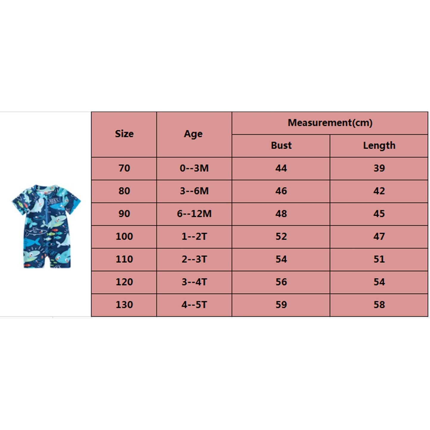 Nicoxijia Baby Boy Swimsuit Swimming Costume Infant Rash Guard Swimwear One Piece Zipper Swimwear Sun Protection Bathing Suit (Blue, 6-12 Months)