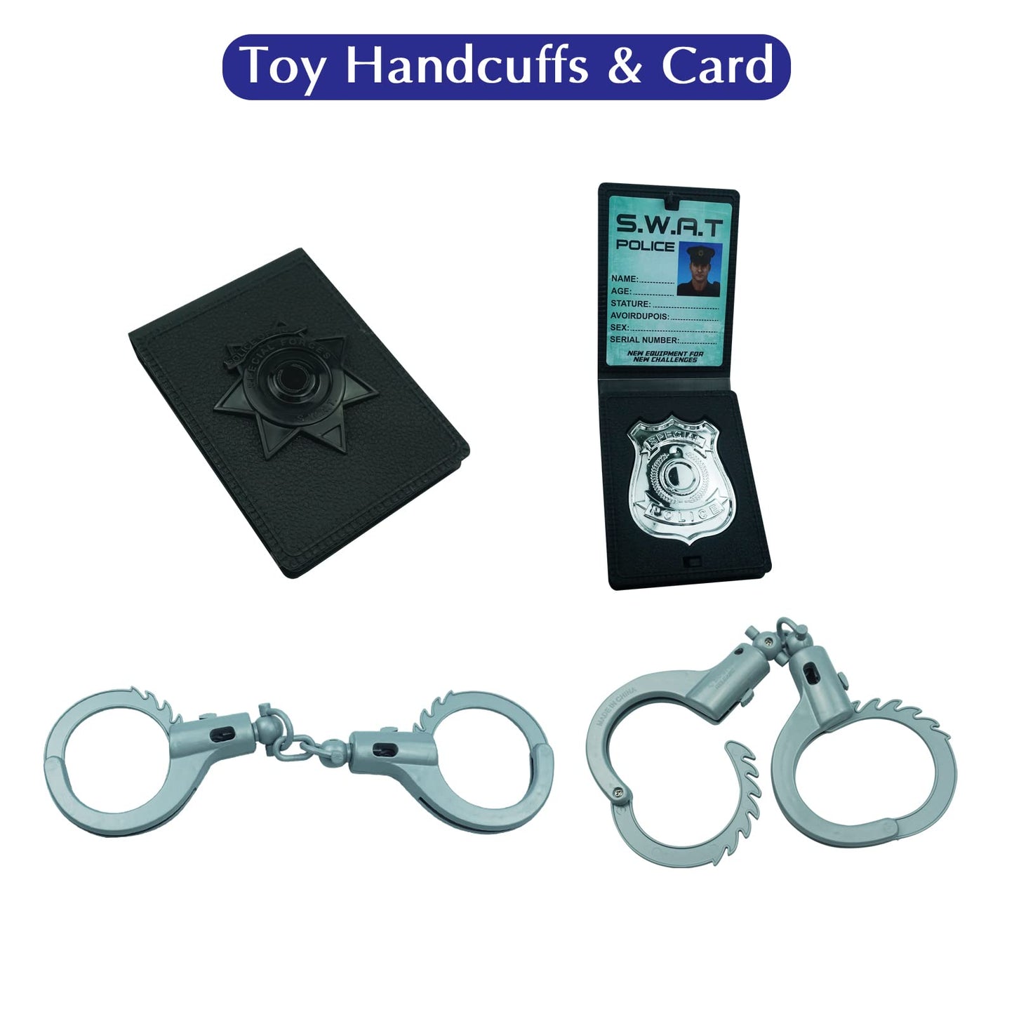 Kids Police Officer Pretend Set Uniform Outfit Role-playing Toys