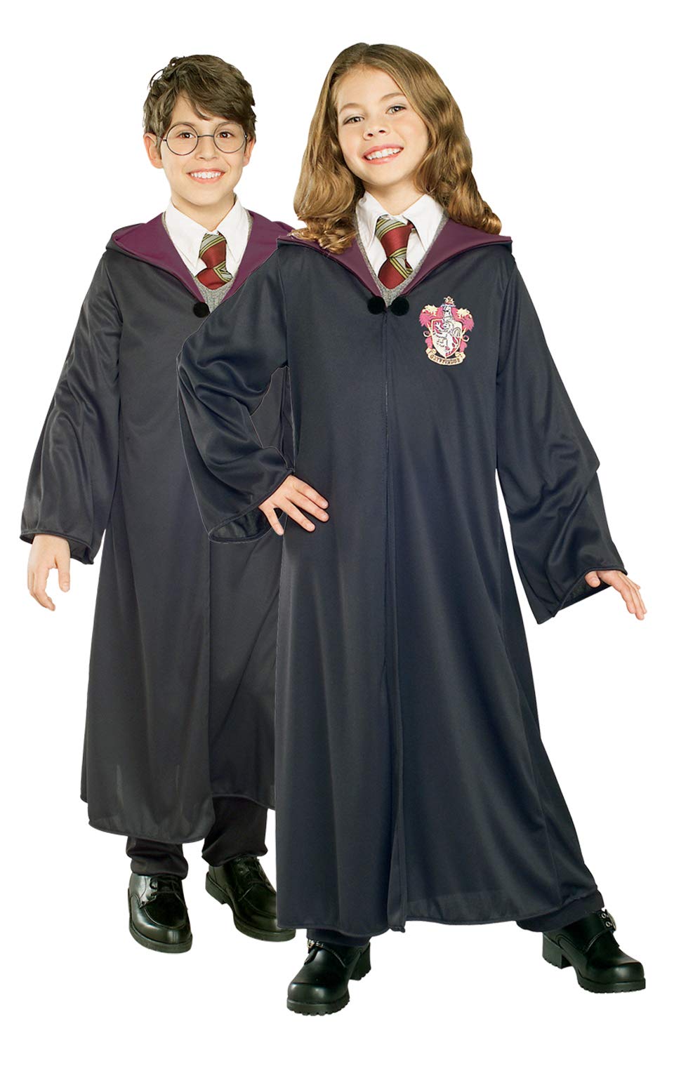Rubie's Official Harry Potter Gryffindor Classic Robe Costume, Childs Size Age 9-10 Years & Official Harry Potter Hermione Granger Wand Costume Accessory