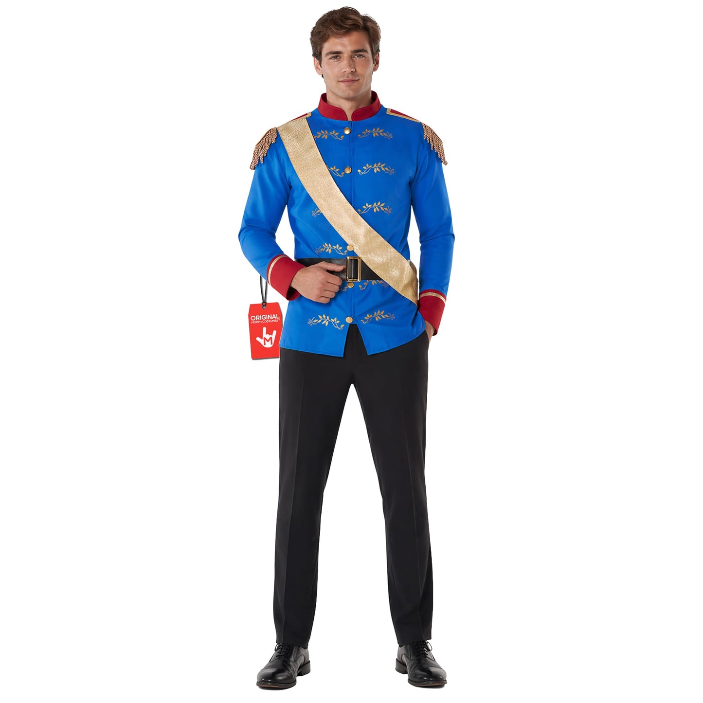 Morph Costumes Prince Charming Costume for Men - Royal Fancy Dress Adult Halloween Costume, Elegant Prince Outfit, Medium