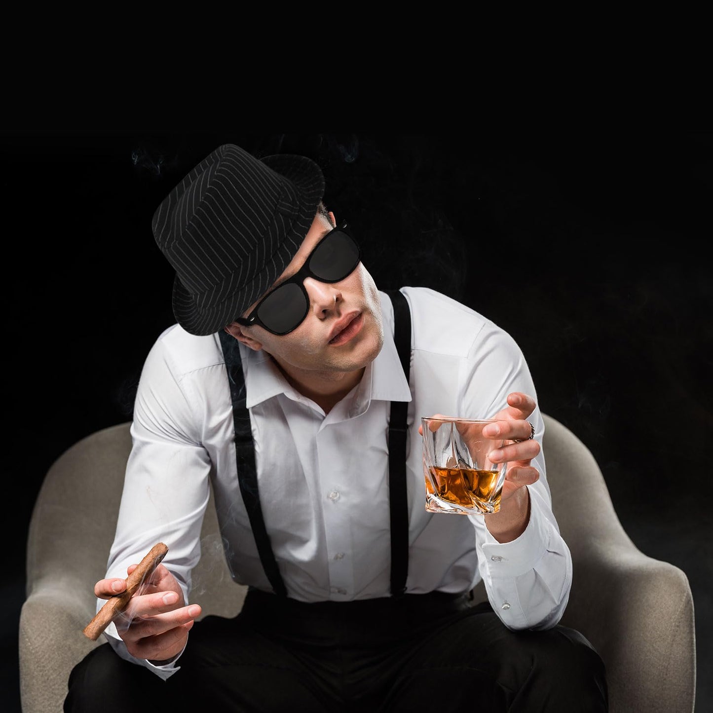 Adults 1920s Gangster Costume - Men Costume Accessories Gangster