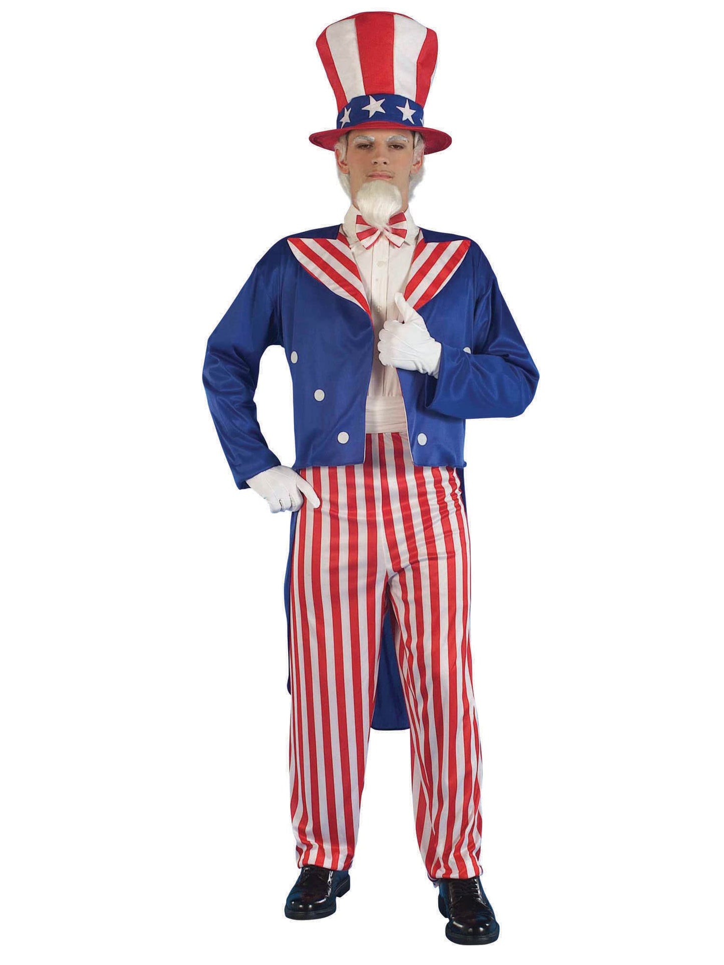 Rubies Vibrant Blue, Red, & White Uncle Sam Costume Set for Men - Perfect for 4th of July Celebrations, Patriotic Costume Parties, Events, & More Halloween