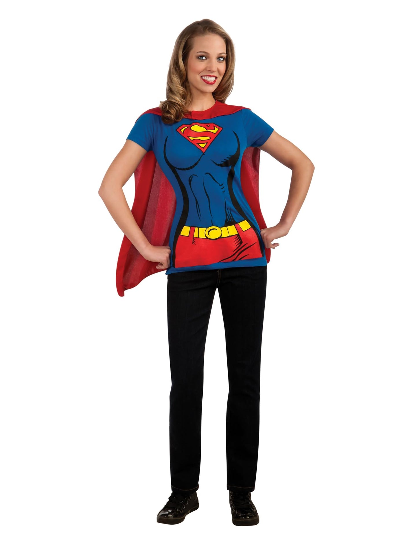 Official DC Comic Supergirl T-Shirt Set - Ladie's Instant Costume