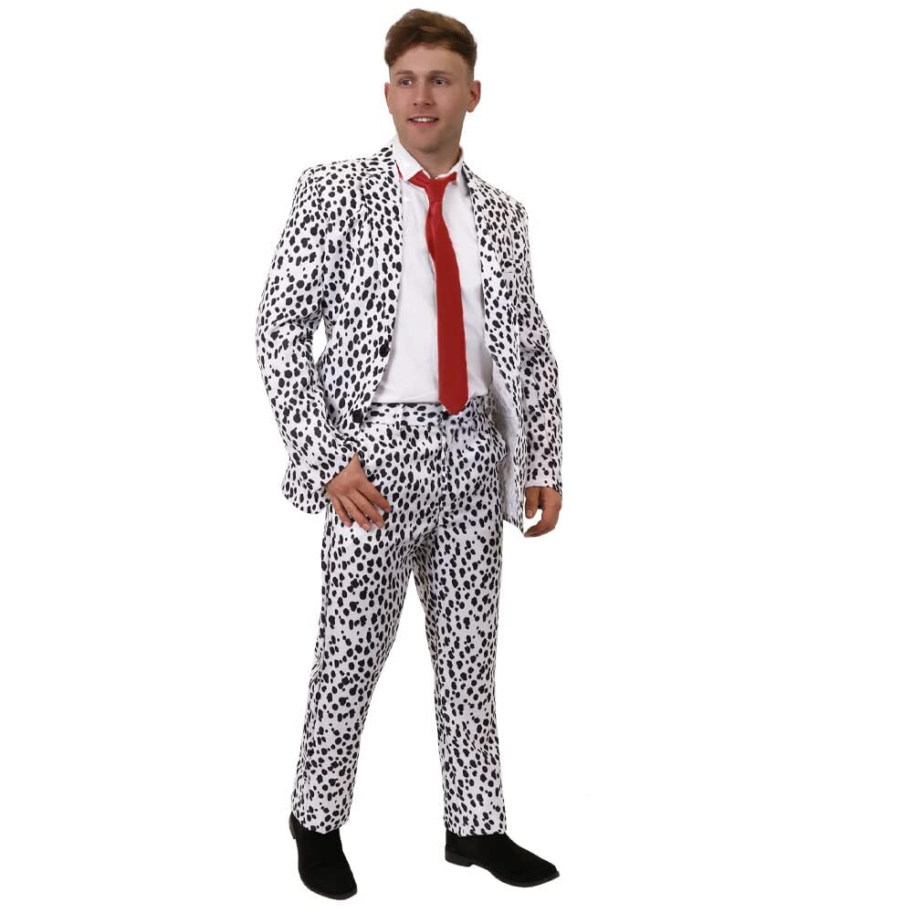 Couples Dalmatian Halloween Fancy Dress Costumes - His and Hers T.V. Film Movie Character Costumes (Mens: Medium - Womens: Medium)