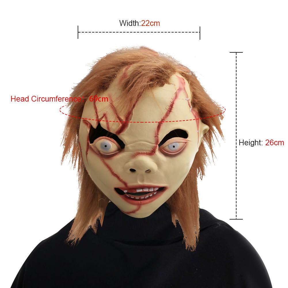 ACBAGI Chucky Halloween Mask Costume - Scary Party Mask for Halloween Kills