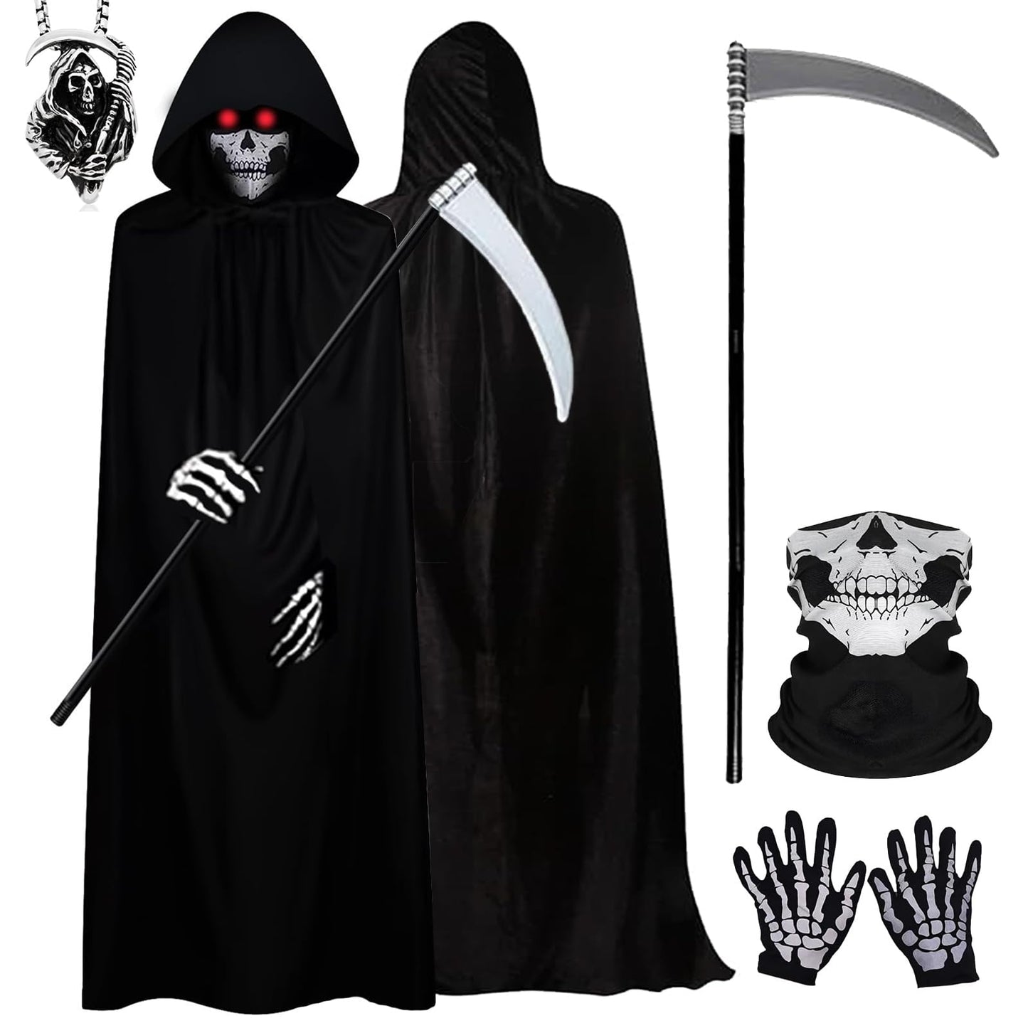 Grim Reaper Costume - Grim Reaper Cloak - Halloween Costumes Black
