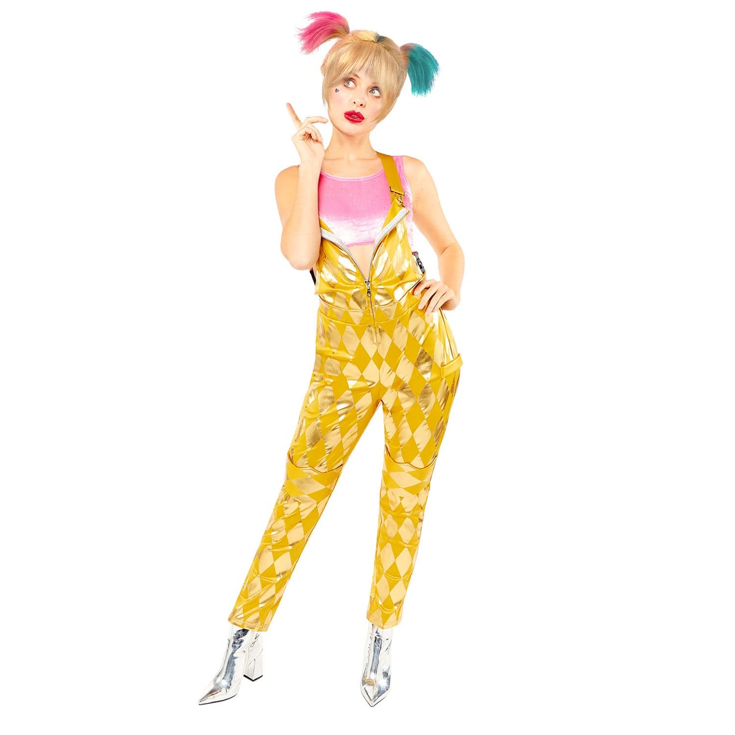 Amscan 9906750 - Women's Official DC Comics Harley Quinn Booby Trapped Adults Fancy Dress Costume Size: 8-10