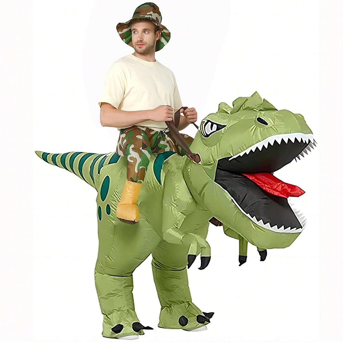 Inflatable Dinosaur Costume Adult Inflatable T-rex Costumes Adult Size Ride On Blow up Costumes for Adults Women Men Inflatables Fancy Funny Suit for Halloween Christmas Carnival Party