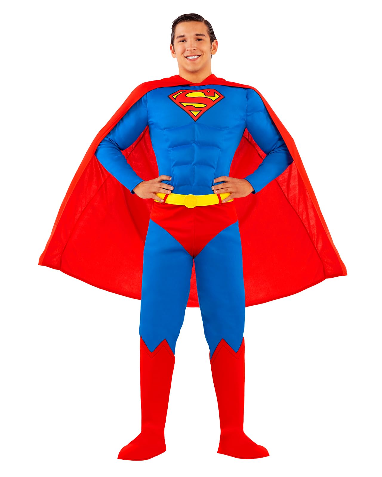 Official Superman Costume for Men - Includes Jumpsuit - Cape - Belt