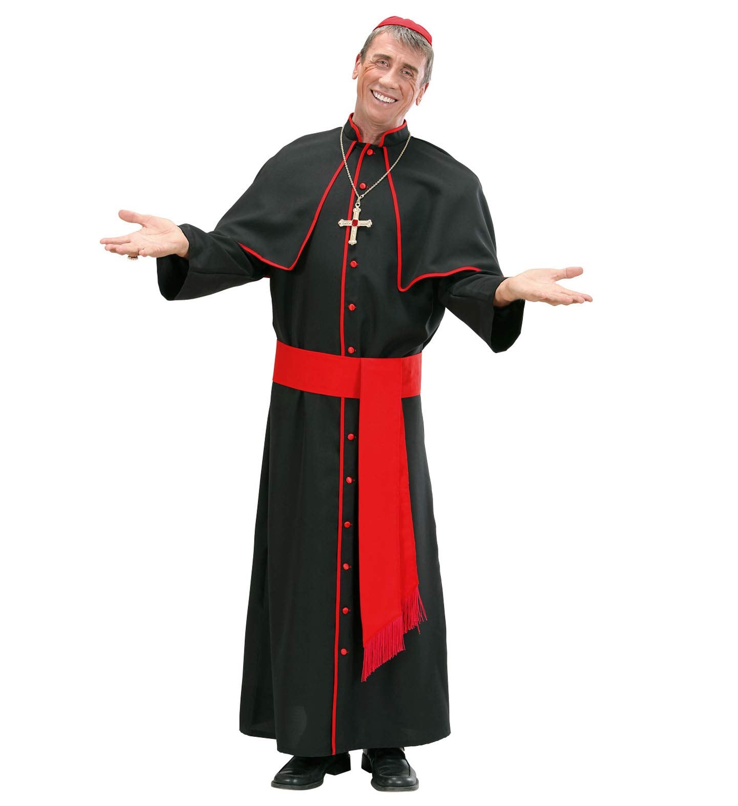 Heavy Fabric Cardinal Costume Large for Holy Pope Vicar Priest Church Fancy Dress