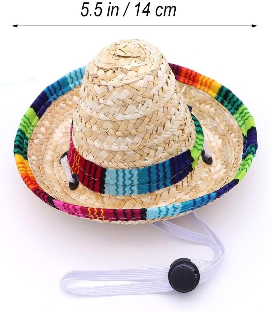 Funny Dog Sombrero Hat - Mexican Party Costume - Adjustable