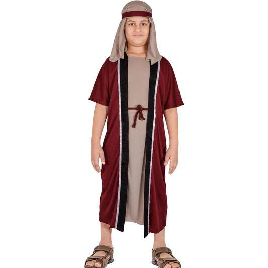 Nativity Joseph costume, child wearing full outfit