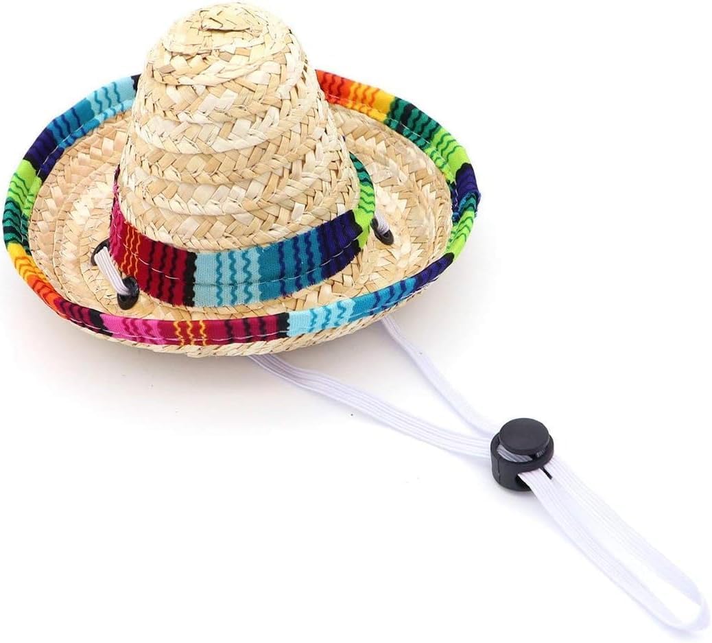 Funny Dog Sombrero Hat - Mexican Party Costume - Adjustable