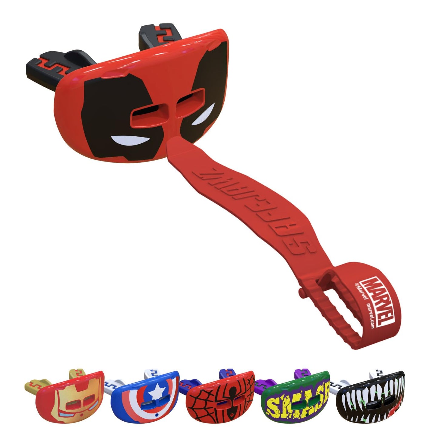 Deadpool Lip Guard - Football Mouth Guard with Detachable Strap