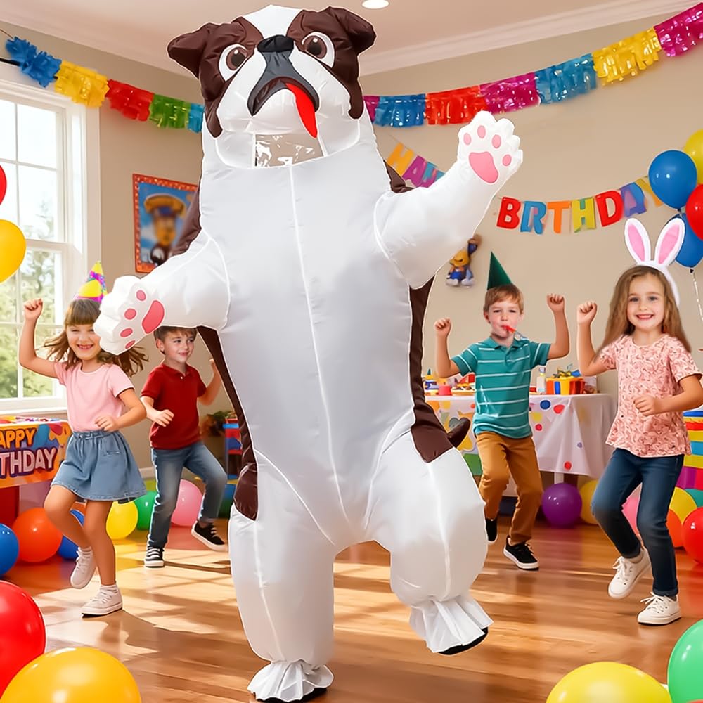 Inflatable Dog Costume for Adult Funny Blow Up Costumes Party