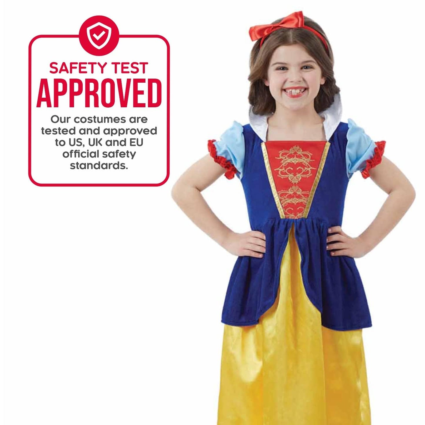 Fun Shack World Book Day Costumes for Girls, Snow Princess Dress, Fairytale Costume for Girls, Girls Princess Costume, Medium