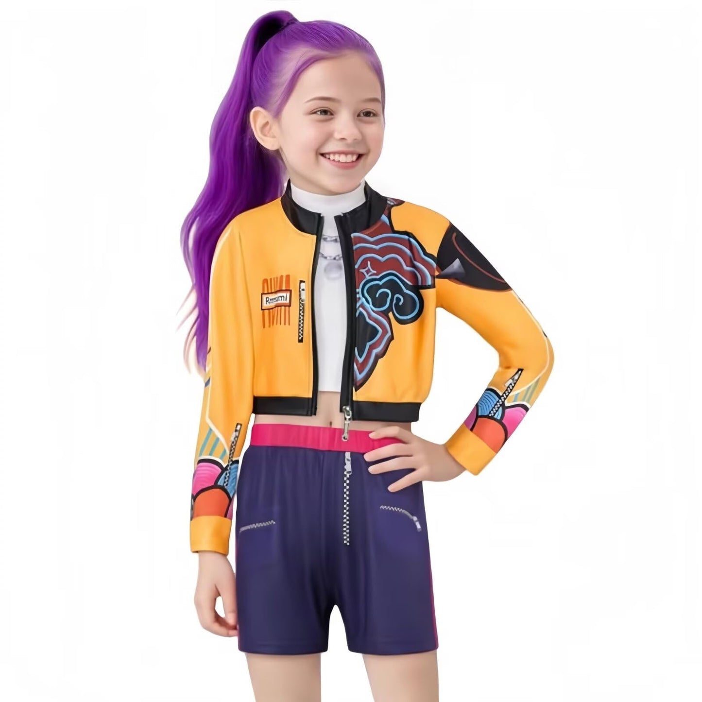 Rumi Costume for Kids Girls Pop Singers Dress Up Halloween Outfits