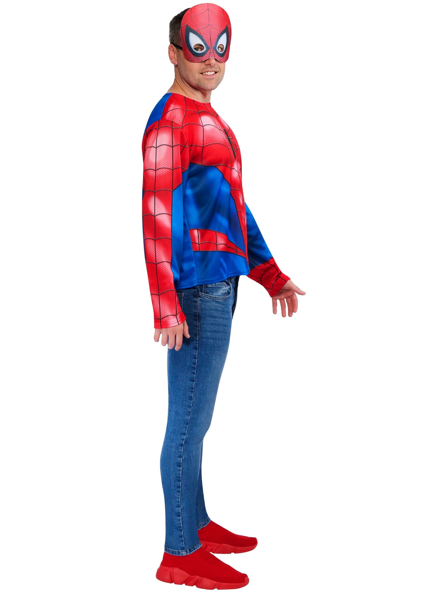 Rubies Official Spider-Man Top, Adult Fancy Dress, Size M-L