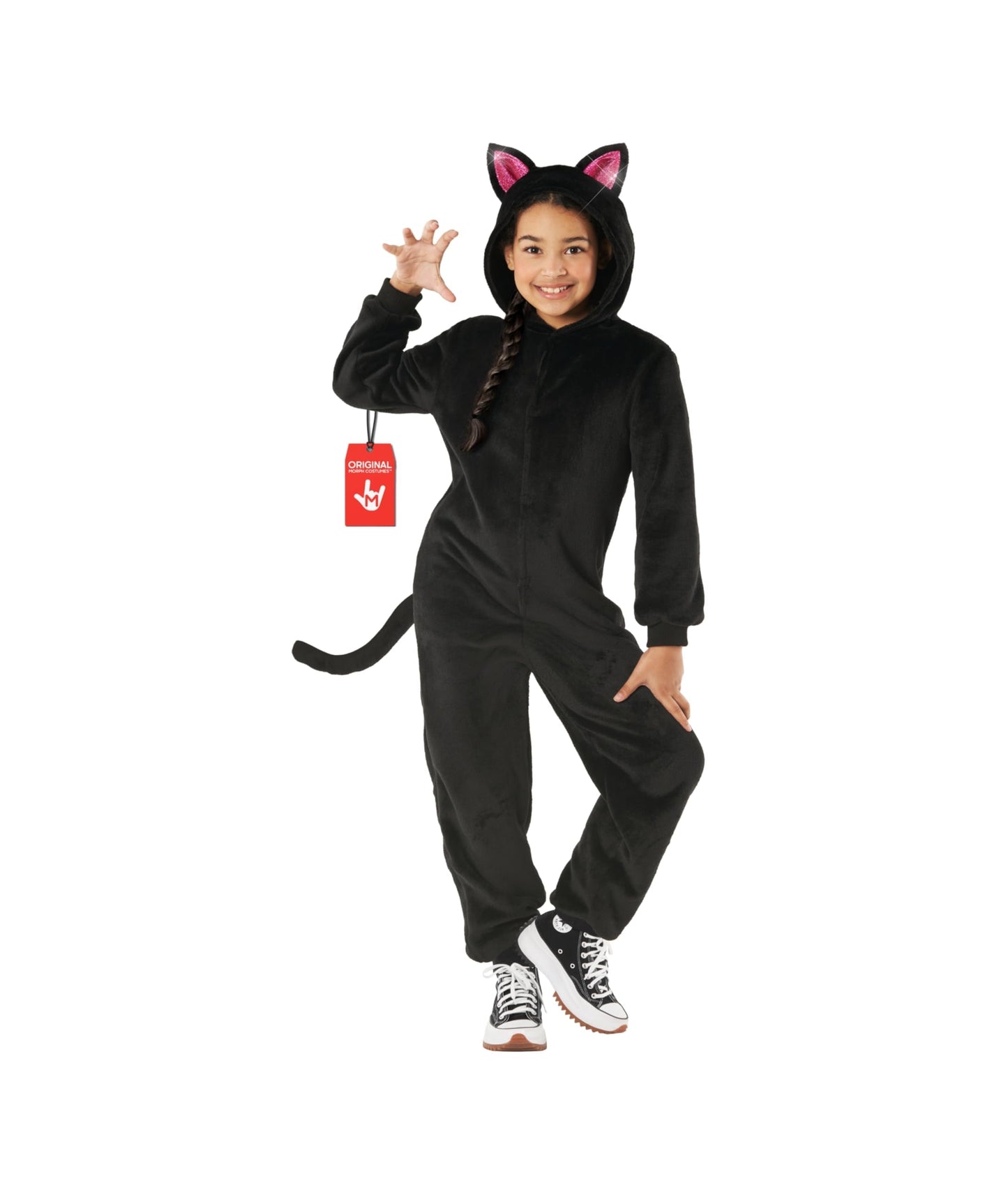 Morph Plush Black Cat Costumes For Kids Cat Costume, Girls Halloween Costumes For Kids, Halloween Costume For Girls XL