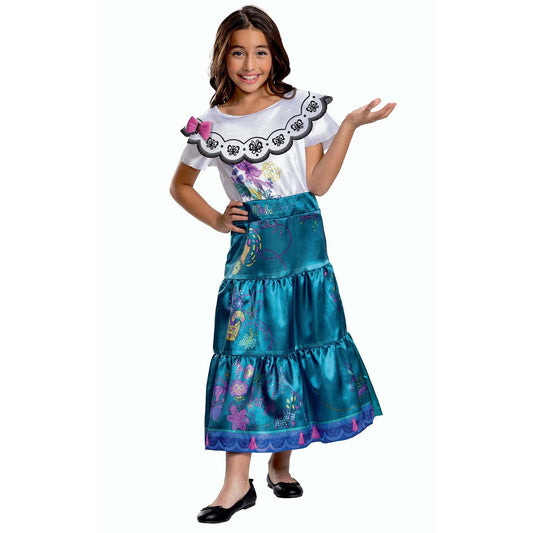 Disney Official Deluxe Mirabel Encanto Costume For Girls, Super Soft Material Dress Up Outfit For Christmas Halloween, 7-8 Years