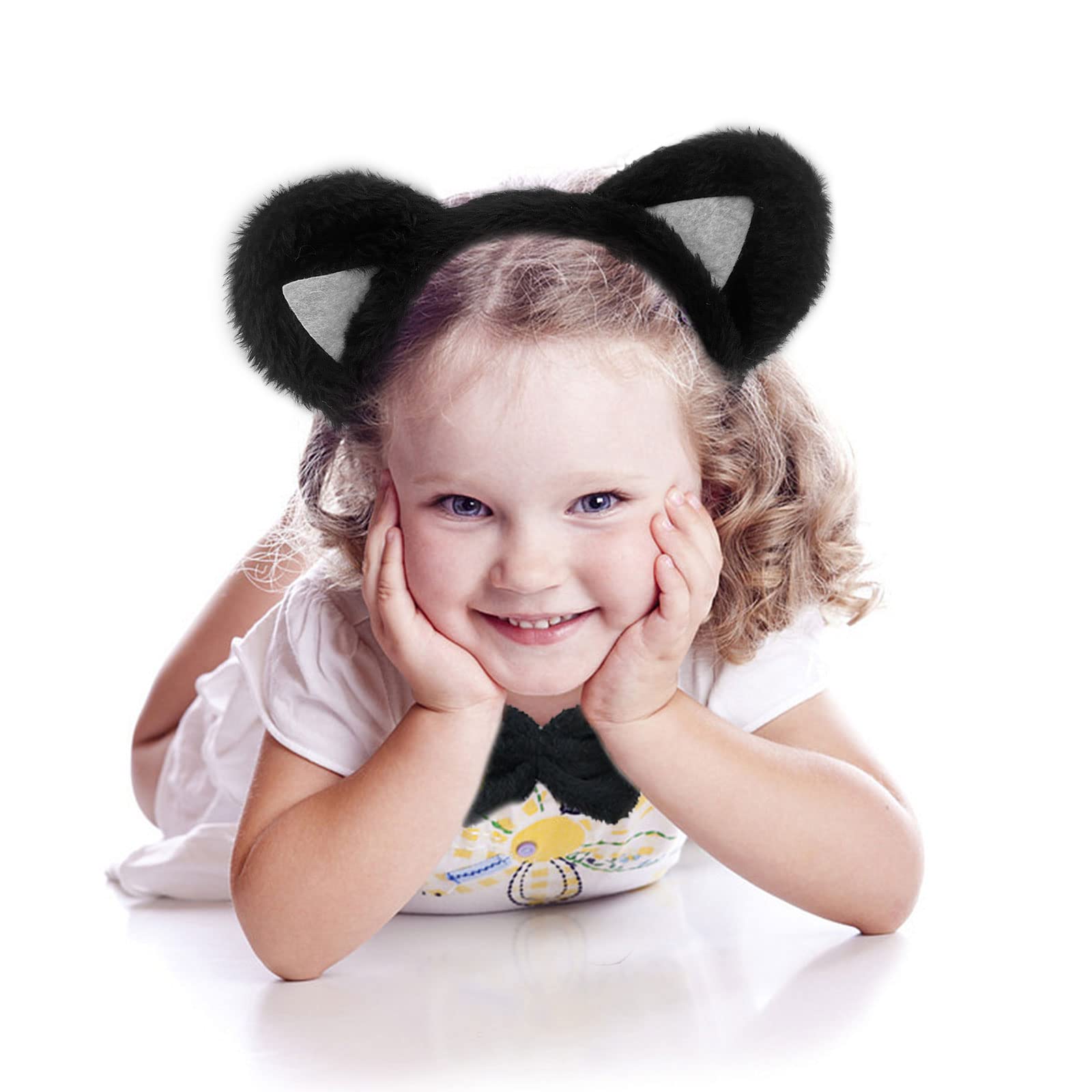Cat Costume Set Included Cat Ears Headband Bowtie Tail Cat Paw (image 6)