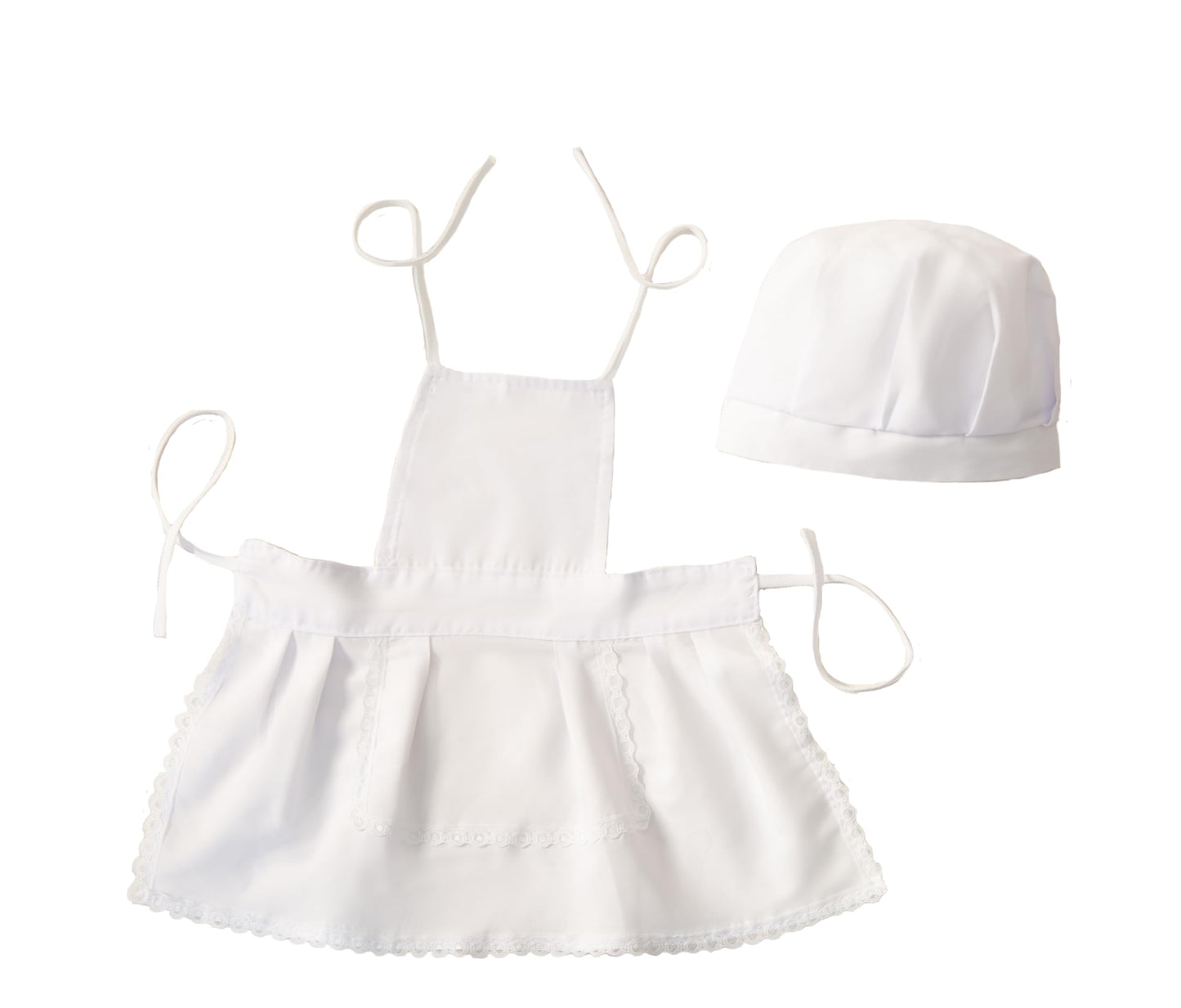 Matissa & Dad Baby Apron and Chef Hat Infant Mini Chef Outfit Toddler White Baker Costume photoshoot props newborn photography outfit (Baby Girl, 0-2 Months)