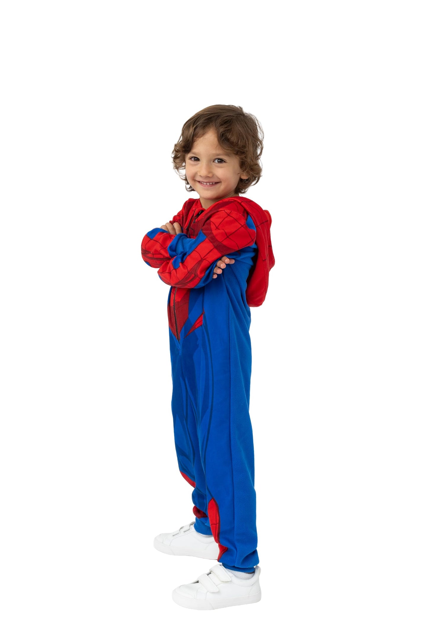 Blues Group Officially Licensed Spider-Man Kids Onesie - Marvel Nightwear for Boys - Superhero Zip-Up All-in-One - 3-4 Years