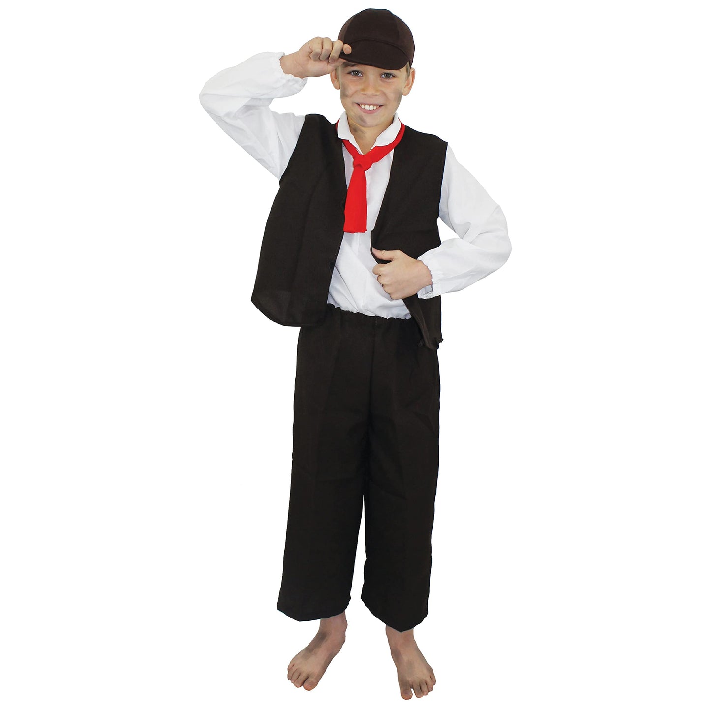 Victorian Costume for Boys - XLarge - Scrooge or Oliver Twist Fancy Dress - Victorian Pauper - World Book Day Street Urchin Boy Outfit - Historical Dress