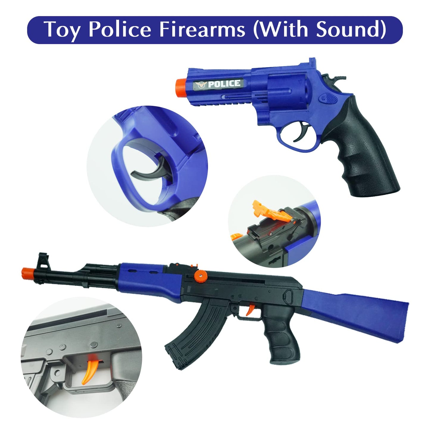 Kids Police Officer Pretend Set Uniform Outfit Role-playing Toys