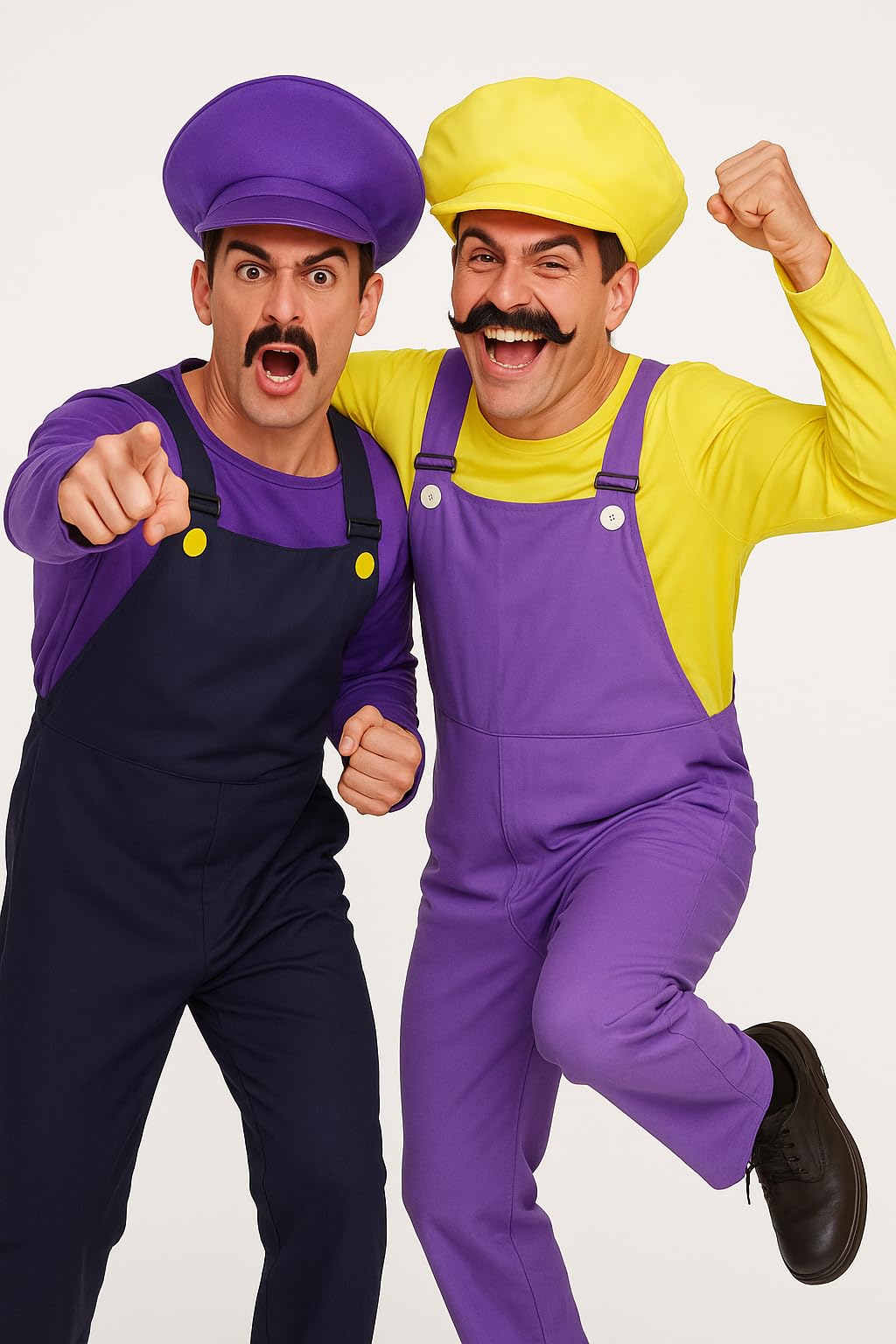 Adult Men's Purple Bad Plumber Fancy Dress Costume Retro (image 2)
