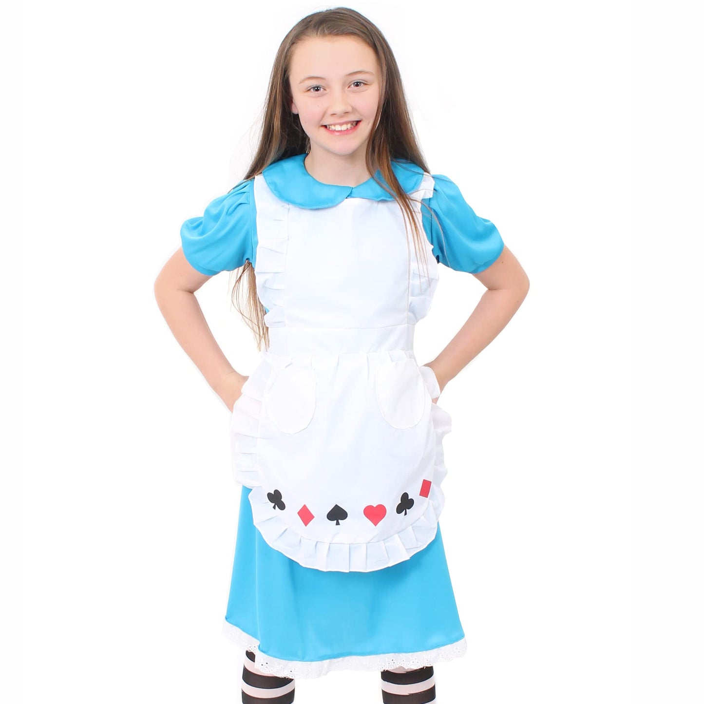 Alice’s Wonderland Dress Fancy Dress Costume for Children – Classic Storybook Outfit for Girls, Tea Party, World Book Day, Halloween and Themed Dress Up Events