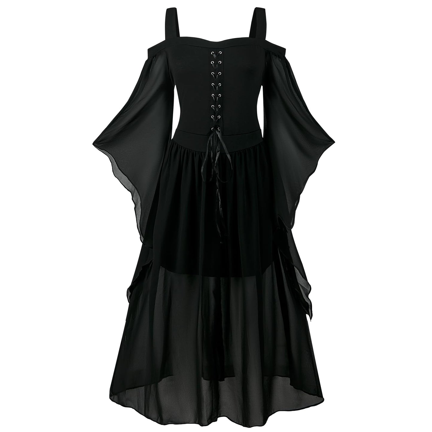 Women's Medieval Dress with Trumpet Sleeves Renaissance Medieval